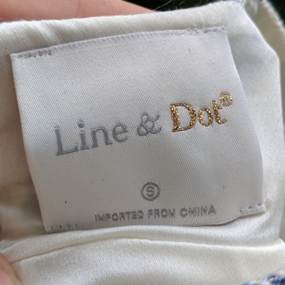 NWOT Line & Dot Blue and white striped dress Sz S - Picture 7 of 8